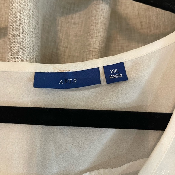 Apt 9 XXL CREAM BLOUSE - Picture 3 of 3